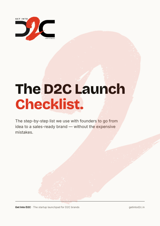 The D2C Launch Checklist cover